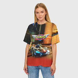 Футболка оверсайз женская Team Sonic racing - video game, цвет: 3D-принт — фото 2