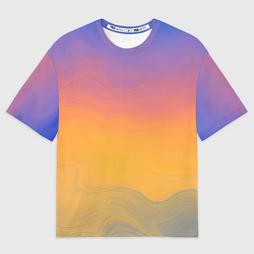 Женская футболка оверсайз Яркий градиент / 3D-принт – фото 1