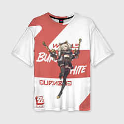 Футболка оверсайз женская Бёрнис Уайт - ZZZ, цвет: 3D-принт