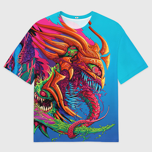 Женская футболка оверсайз Скоростной зверь монстр / 3D-принт – фото 1