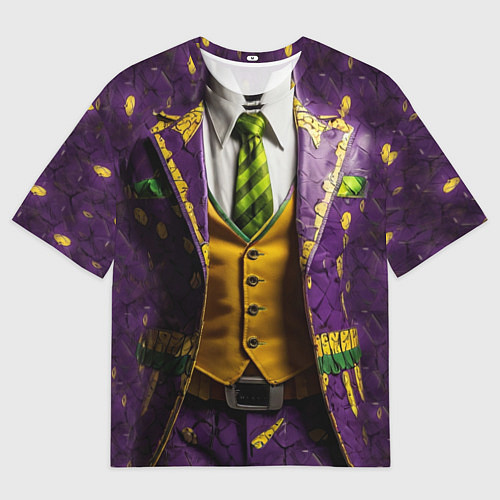 Женская футболка оверсайз Фиолетовый костюм Джокера / 3D-принт – фото 1