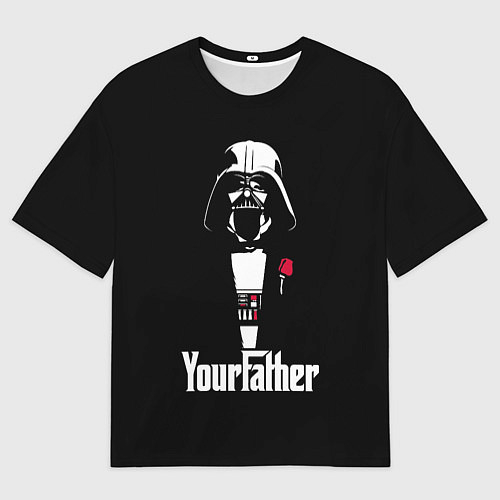 Женская футболка оверсайз Дарт Вейдер крёстный отец / 3D-принт – фото 1