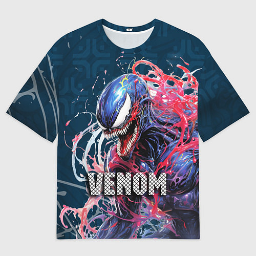 Женская футболка оверсайз Venom Marvel / 3D-принт – фото 1