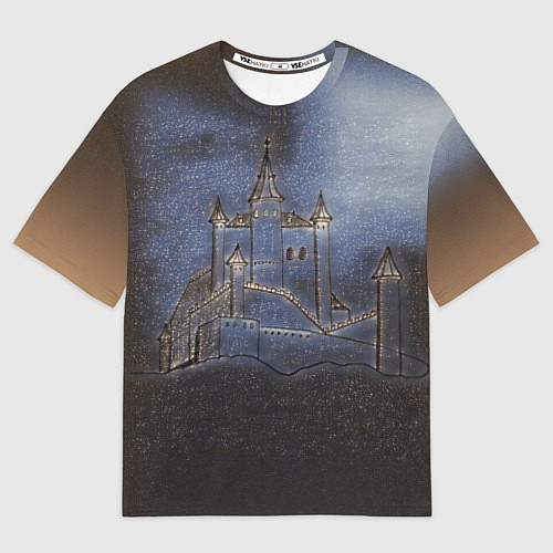 Женская футболка оверсайз Замок принцессы / 3D-принт – фото 1