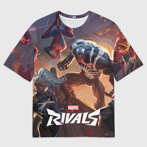 Женская футболка оверсайз Персонажи Marvel rivals / 3D-принт – фото 1