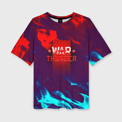 Женская футболка оверсайз Вартандер неоновый огонь / 3D-принт – фото 1