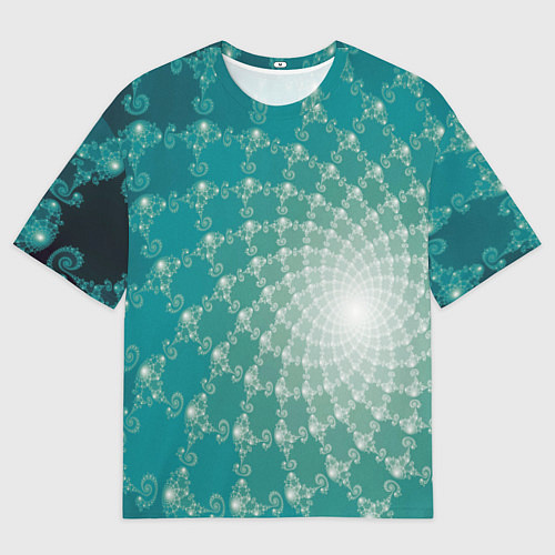 Женская футболка оверсайз Фрактальная абстракция / 3D-принт – фото 1