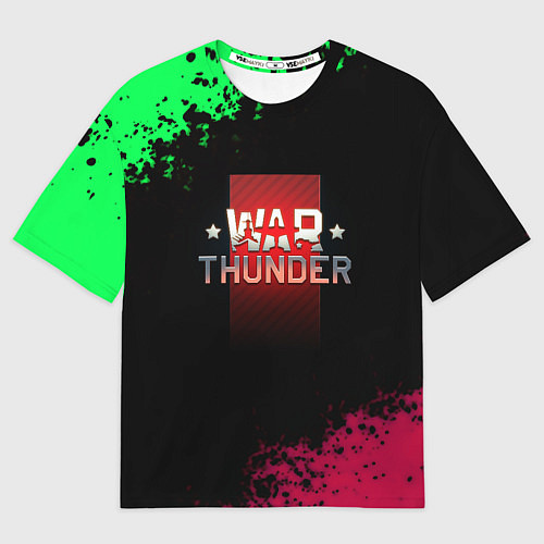 Женская футболка оверсайз Вартандер брызги красок / 3D-принт – фото 1