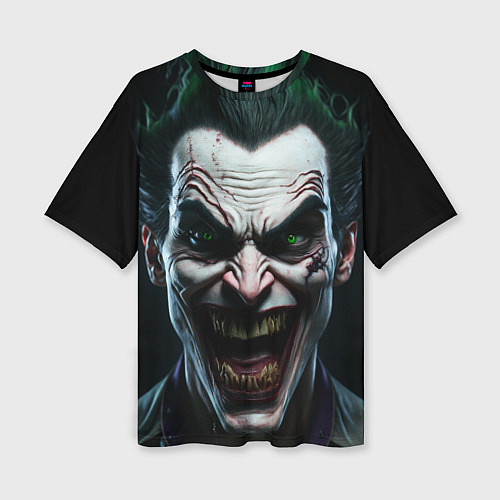 Женская футболка оверсайз Джокер - лицо / 3D-принт – фото 1