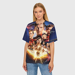 Футболка оверсайз женская Персонажи Человек паук нет пути домой, цвет: 3D-принт — фото 2
