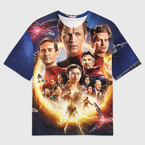 Женская футболка оверсайз Персонажи Человек паук нет пути домой / 3D-принт – фото 1