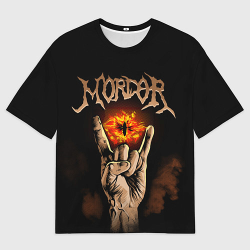 Женская футболка оверсайз Рок Мордор / 3D-принт – фото 1