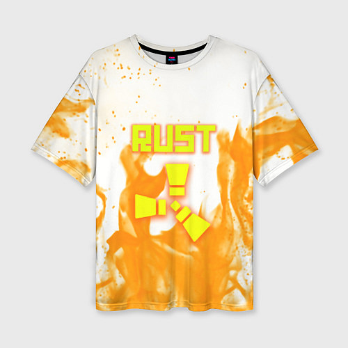 Женская футболка оверсайз Rust flame / 3D-принт – фото 1