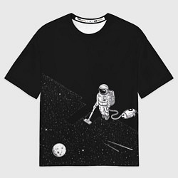 Футболка оверсайз женская Космонавт и звезды, цвет: 3D-принт