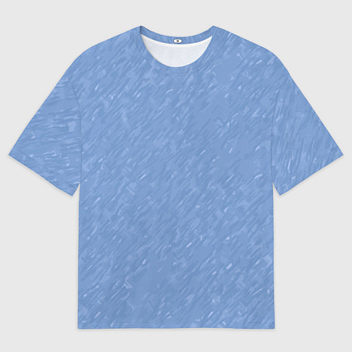 Женская футболка оверсайз Холодный голубой текстурированный однотонный / 3D-принт – фото 1