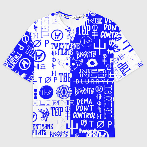 Женская футболка оверсайз Twenty one pilots лого / 3D-принт – фото 1