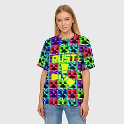 Футболка оверсайз женская Minecraft x rust, цвет: 3D-принт — фото 2