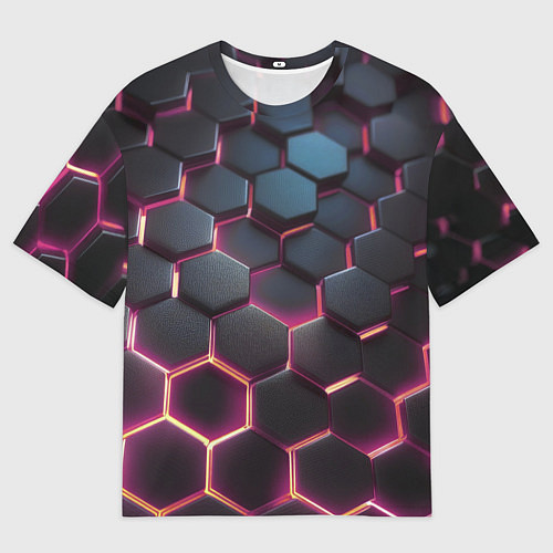 Женская футболка оверсайз Киберсоты / 3D-принт – фото 1