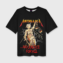 Женская футболка оверсайз Metallica justice for all