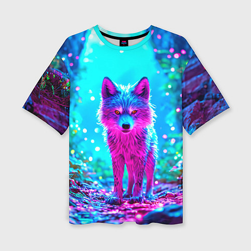 Женская футболка оверсайз Сказочный волчок / 3D-принт – фото 1