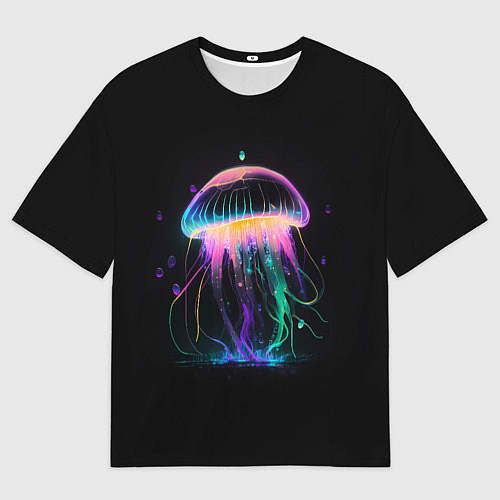 Женская футболка оверсайз Свет медузы / 3D-принт – фото 1