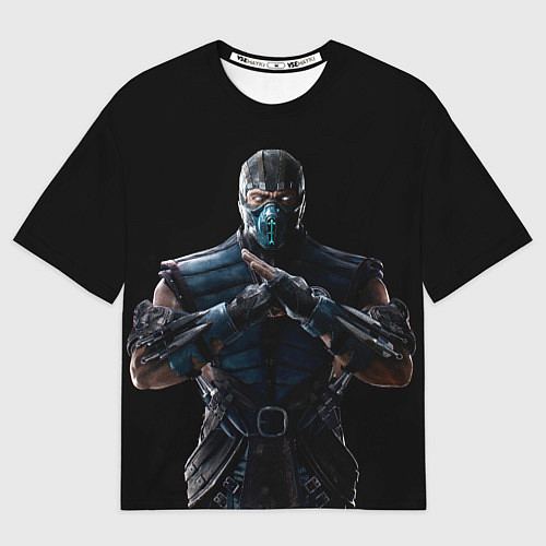 Женская футболка оверсайз Mortal kombat - Sub Zero / 3D-принт – фото 1