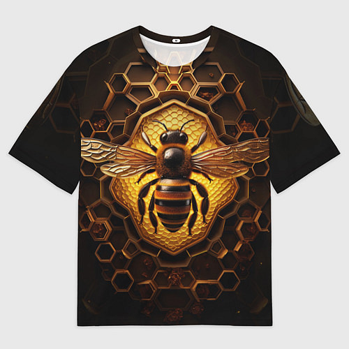 Женская футболка оверсайз Золотая пчела / 3D-принт – фото 1