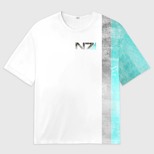 Женская футболка оверсайз Shepard N7 - галлюцинации / 3D-принт – фото 1