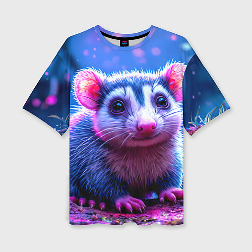 Женская футболка оверсайз Малыш опоссум / 3D-принт – фото 1