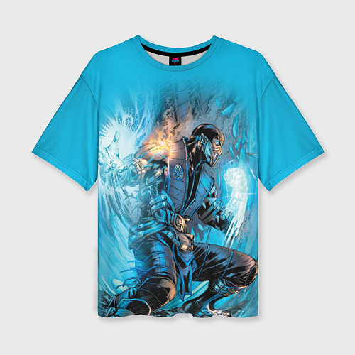 Женская футболка оверсайз Mortal Kombat - Sub-Zero / 3D-принт – фото 1