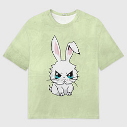 Футболка оверсайз женская Злой кролик 2025, цвет: 3D-принт
