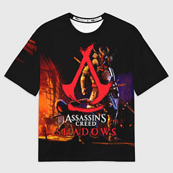 Женская футболка оверсайз Assassins Creed Shadows - samurai