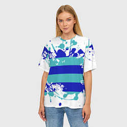 Футболка оверсайз женская Капли краски, цвет: 3D-принт — фото 2