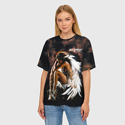 Футболка оверсайз женская Все дуреют с этих ангелов, цвет: 3D-принт — фото 2