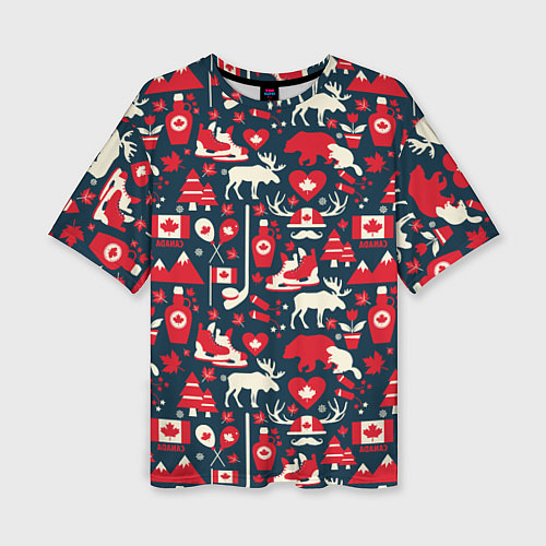 Женская футболка оверсайз Канада / 3D-принт – фото 1