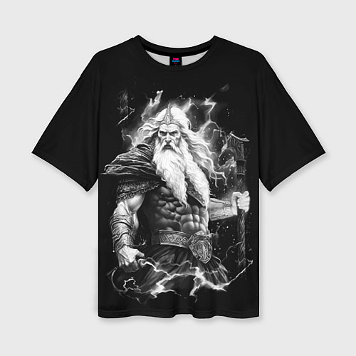 Женская футболка оверсайз Перун бог громовержец / 3D-принт – фото 1