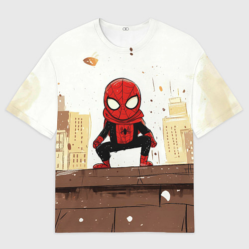 Женская футболка оверсайз Мини человек-паук / 3D-принт – фото 1