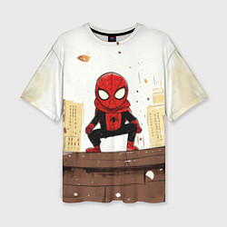 Футболка оверсайз женская Мини человек-паук, цвет: 3D-принт
