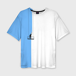 Футболка оверсайз женская Моляр красит стену, цвет: 3D-принт