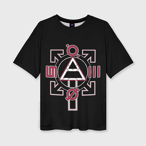 Женская футболка оверсайз 30 Seconds to Mars - poster / 3D-принт – фото 1
