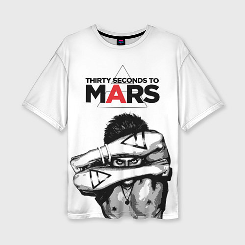 Женская футболка оверсайз 30 Seconds to Mars - poster / 3D-принт – фото 1