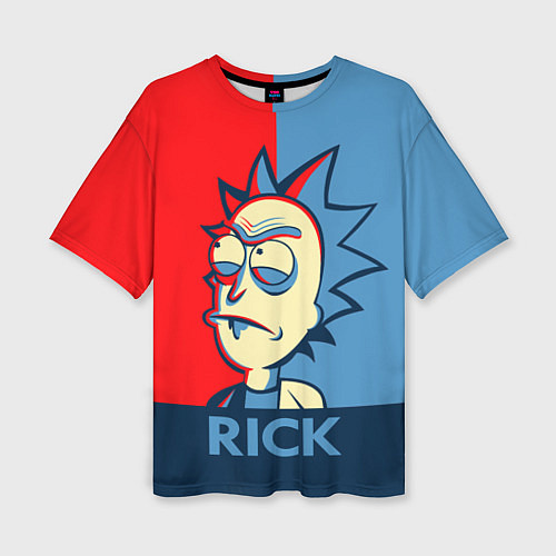 Женская футболка оверсайз Rick pop art / 3D-принт – фото 1