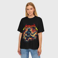 Футболка оверсайз женская Metallica - James Alan Hatfield, цвет: 3D-принт — фото 2