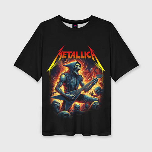 Женская футболка оверсайз Metallica - James Alan Hatfield / 3D-принт – фото 1
