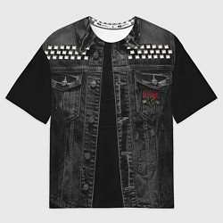 Футболка оверсайз женская Джинсовка Ария с татуировками викингов, цвет: 3D-принт