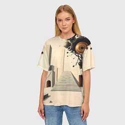 Футболка оверсайз женская Архитектурный сюр, цвет: 3D-принт — фото 2