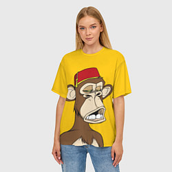 Футболка оверсайз женская NFT ape monkey, цвет: 3D-принт — фото 2