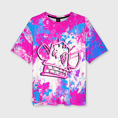 Женская футболка оверсайз Мартышка Джинкс - Arcane / 3D-принт – фото 1