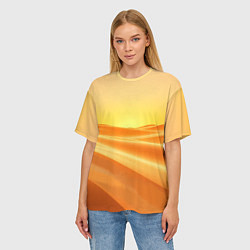 Футболка оверсайз женская Золотые пески, цвет: 3D-принт — фото 2