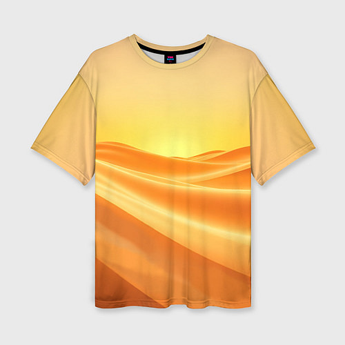 Женская футболка оверсайз Золотые пески / 3D-принт – фото 1
